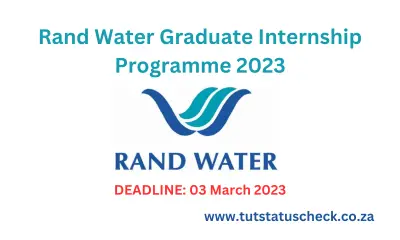 Rand Water Graduate Internship Programme 2023