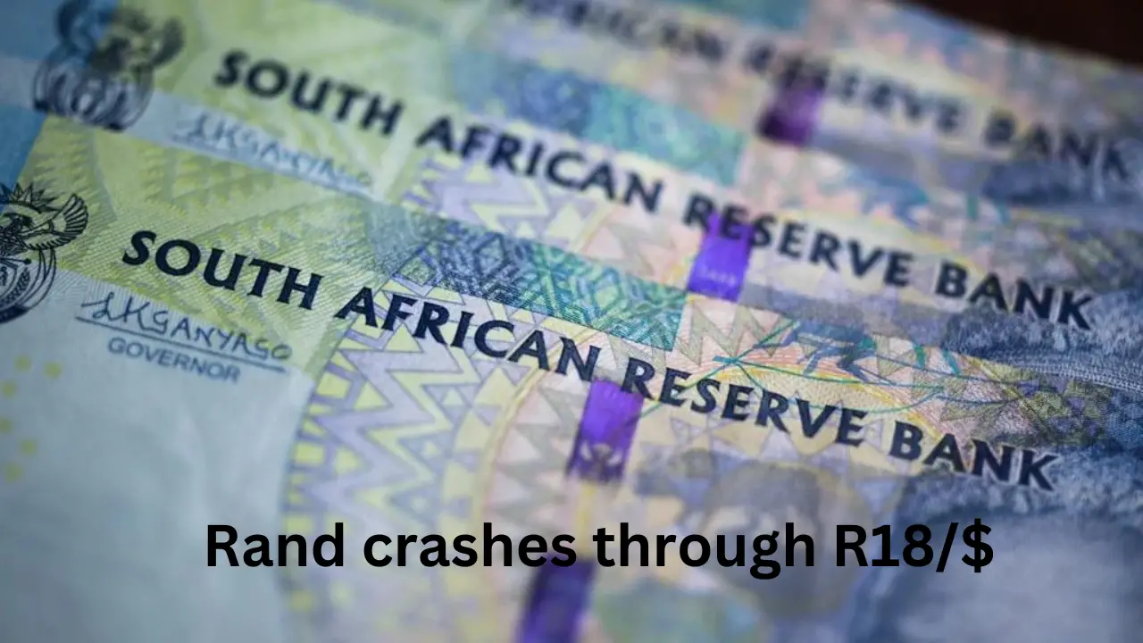 Rand crashes through R18/$