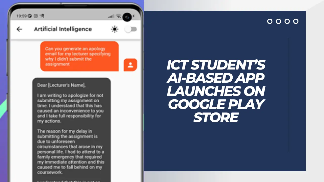 ICT student’s AI-based App launches on Google Play Store
