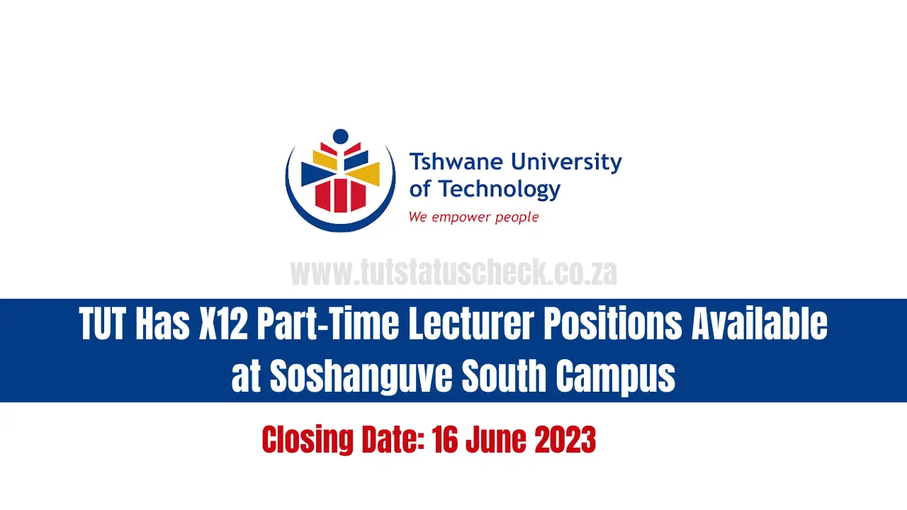 TUT Has X12 Part-Time Lecturer Positions Available at Soshanguve South Campus